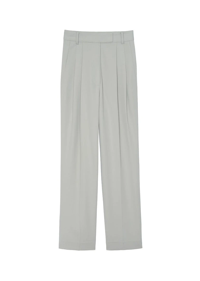 The Frankie Shop Bea Pleated Suit Pants - Grey