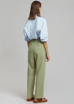 The Frankie Shop Bea Suit Pants - Sage CLOTHING
