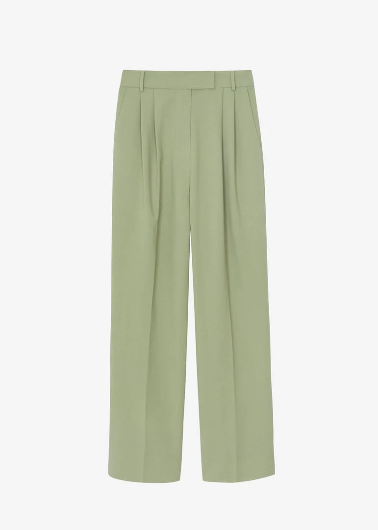 The Frankie Shop Bea Suit Pants - Sage CLOTHING