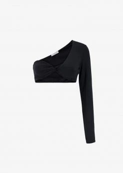 Beaufille Cropped Kuma Blouse - Black CLOTHING