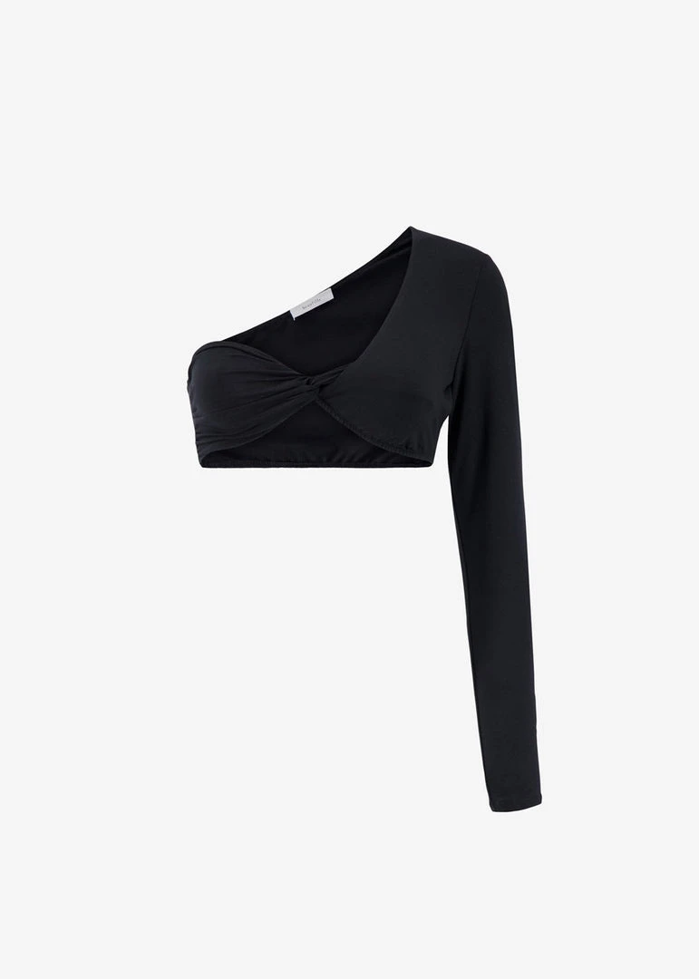 Beaufille Cropped Kuma Blouse - Black CLOTHING