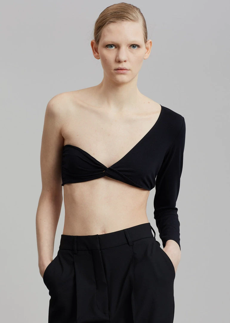 Beaufille Cropped Kuma Blouse - Black CLOTHING