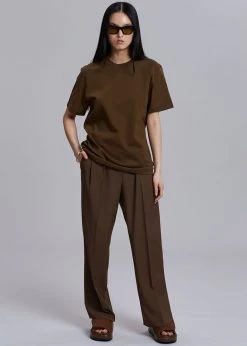 Browns Bellis Pleated Pants - Chocolate
