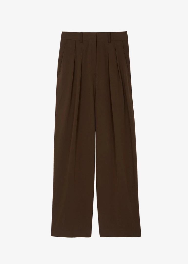 Browns Bellis Pleated Pants - Chocolate