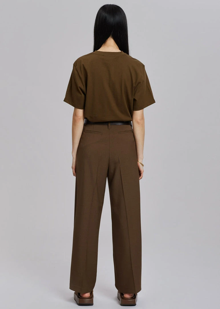 Browns Bellis Pleated Pants - Chocolate