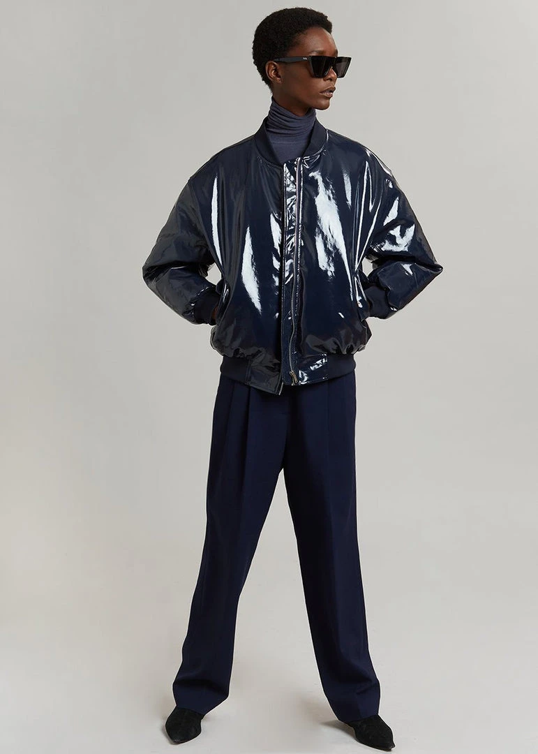 Blessd Blake Patent Bomber - Navy