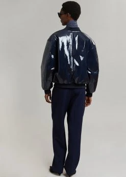 Blessd Blake Patent Bomber - Navy