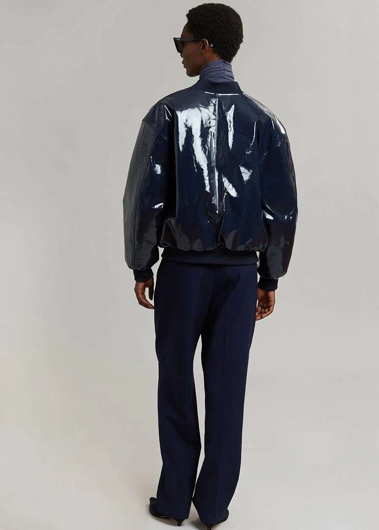 Blessd Blake Patent Bomber - Navy