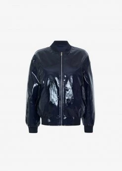 Blessd Blake Patent Bomber - Navy
