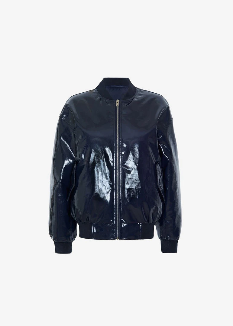 Blessd Blake Patent Bomber - Navy