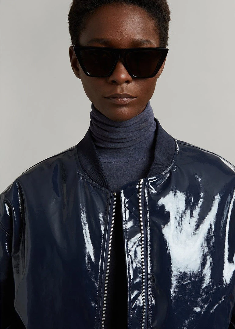 Blessd Blake Patent Bomber - Navy