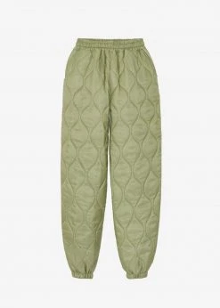 The Frankie Shop Brant Quilted Joggers - Moss Green