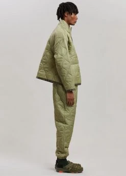 The Frankie Shop CLOTHING Brant Quilted Pullover - Moss Green