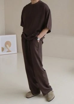 The Frankie Shop Men Brax Tee - Brown