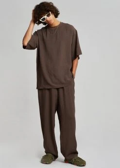 The Frankie Shop Men Brax Tee - Brown