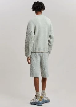 The Frankie Shop Men Brody Knit Shorts - Celadon