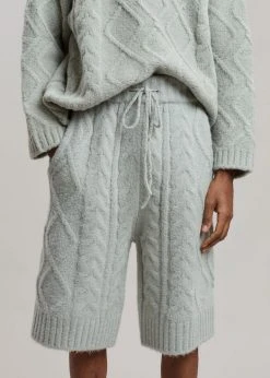 The Frankie Shop Men Brody Knit Shorts - Celadon