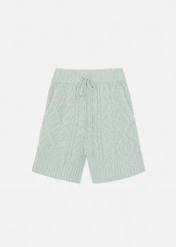 The Frankie Shop Men Brody Knit Shorts - Celadon