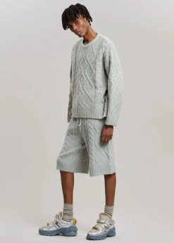 The Frankie Shop Men Brody Knit Shorts - Celadon
