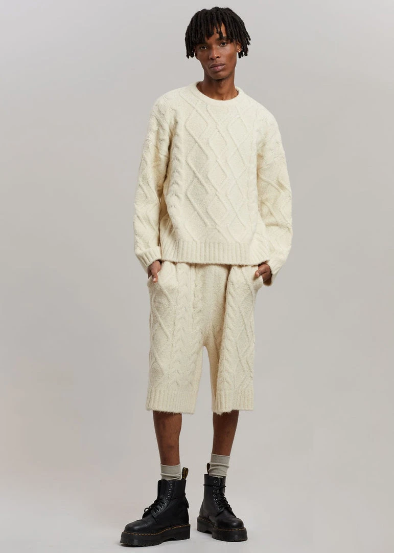 The Frankie Shop Brody Knit Shorts - Cream Men