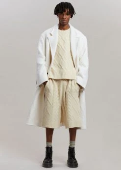 The Frankie Shop Brody Knit Shorts - Cream Men