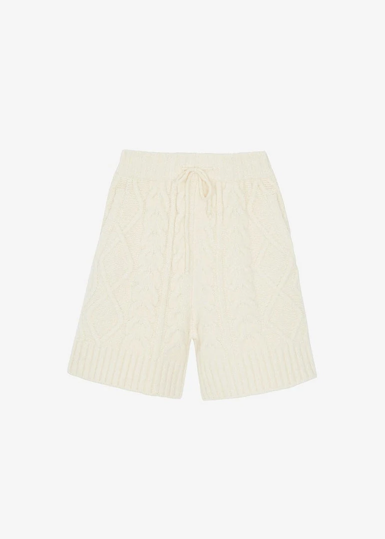 The Frankie Shop Brody Knit Shorts - Cream Men