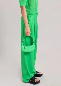 BY FAR Mini Soho Croc Leather Bag - Super Green ACCESSORIES
