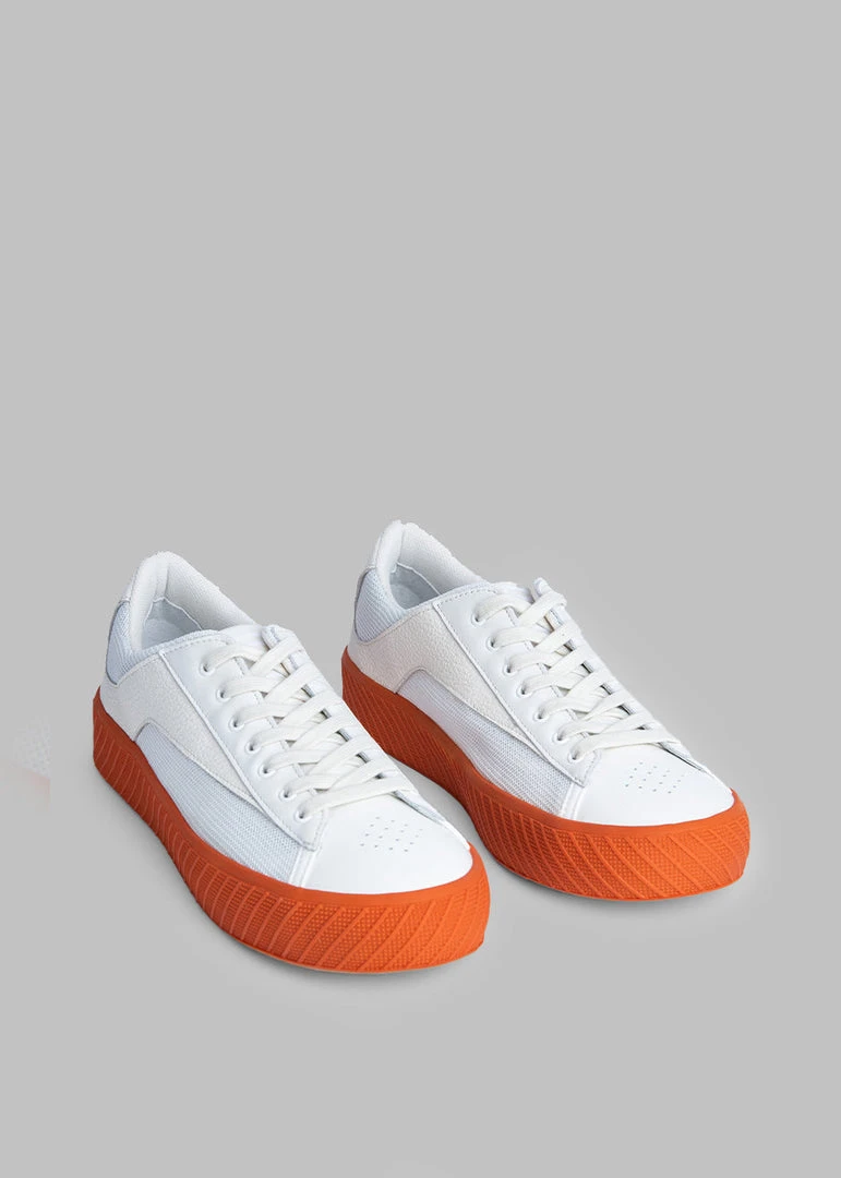 BY FAR Rodina Sneakers - Tangerine On White Men