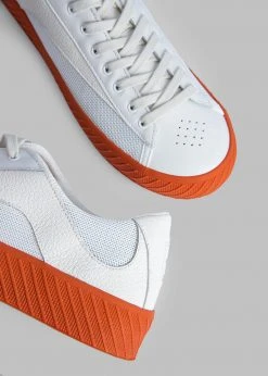 BY FAR Rodina Sneakers - Tangerine On White Men