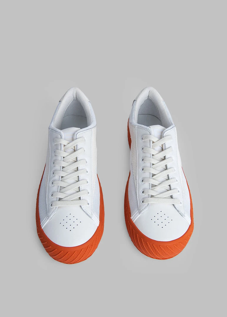 BY FAR Rodina Sneakers - Tangerine On White Men