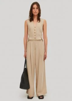 CLOTHING By Malene Birger Bettas Waistcoat - Nature