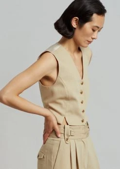 CLOTHING By Malene Birger Bettas Waistcoat - Nature