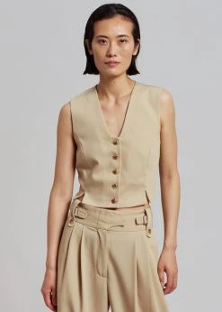 CLOTHING By Malene Birger Bettas Waistcoat - Nature