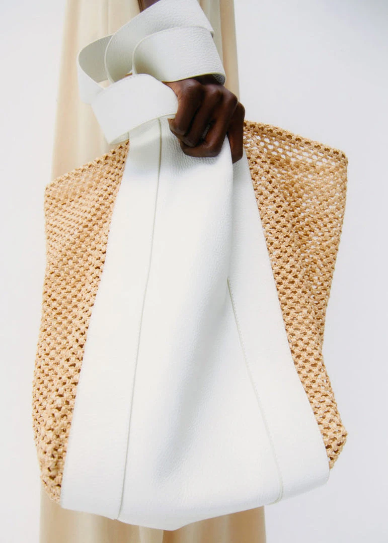 By Malene Birger Denila Leather Tote - Tinted White ACCESSORIES