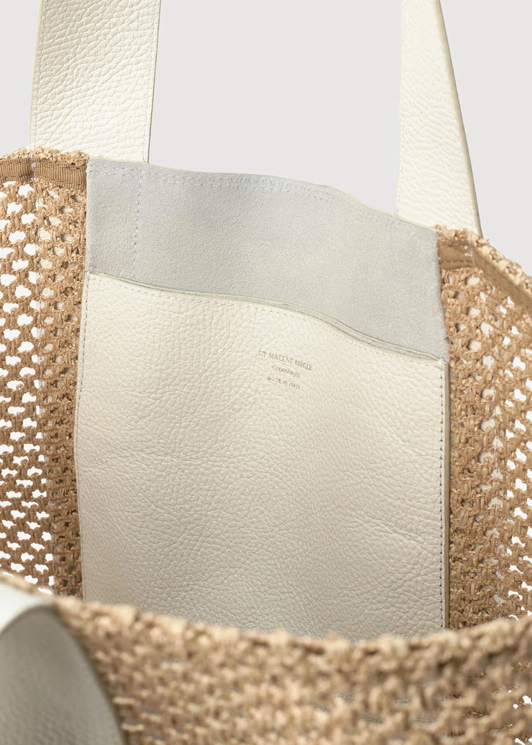 By Malene Birger Denila Leather Tote - Tinted White ACCESSORIES