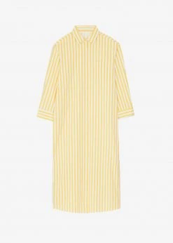 The Frankie Shop Cala Shirt Dress - Citrus Stripe CLOTHING