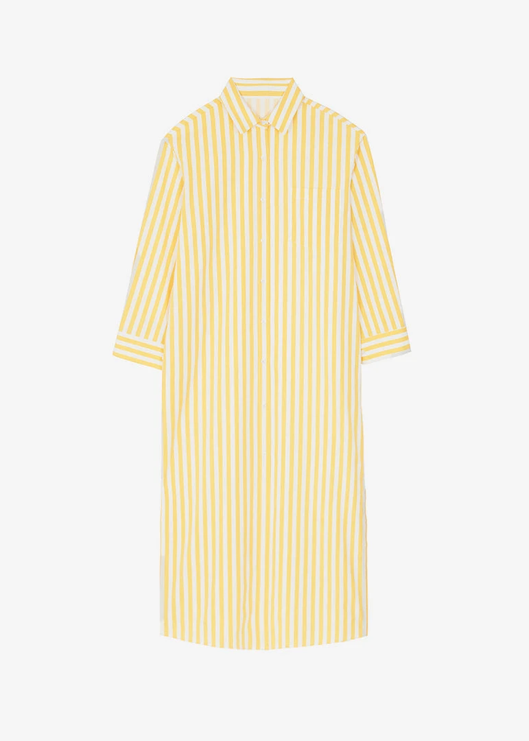 The Frankie Shop Cala Shirt Dress - Citrus Stripe CLOTHING