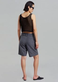 Angelo Bianco Camila Net Top - Black