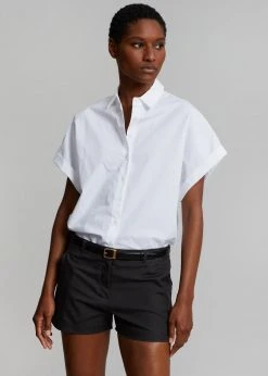 Le Vase Cece Cuffed Sleeve Shirt - White