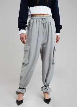 The Frankie Shop Chava Cargo Joggers - Heather Grey