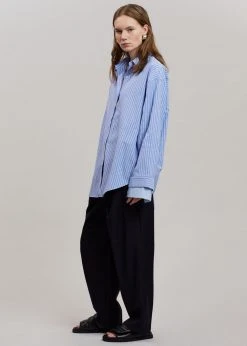 Agit CLOTHING Christa Striped Shirt - Blue