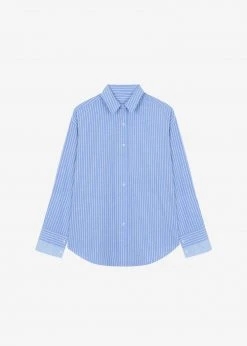 Agit CLOTHING Christa Striped Shirt - Blue