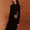 Christopher Esber Fossilized Amethyst Long Sleeve Dress - Black CLOTHING
