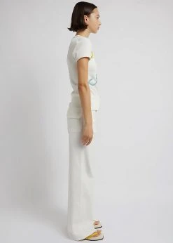 Christopher Esber Landscape Rib Tee - Multi Bind Ivory CLOTHING