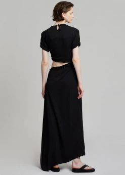 Christopher Esber Rolled Up Tee Dress - Black