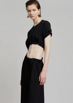 Christopher Esber Rolled Up Tee Dress - Black