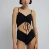 Christopher Esber Ruched Disconnect Swimsuit - Black CLOTHING