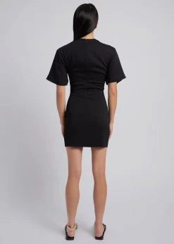 Christopher Esber Ruched Multi Tie Mini Dress - Black
