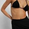 Christopher Esber Ruched Underbust Bikini Top - Black CLOTHING