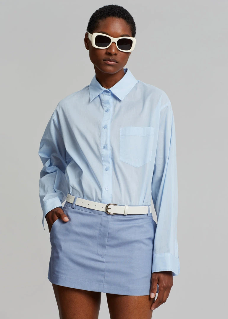 The Frankie Shop CLOTHING Cleia Shirt - Light Blue